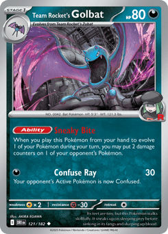 Team Rocket's Golbat 121/182 Destined Rivals