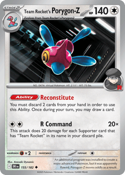 Team Rocket's Porygon-Z 155/182 Destined Rivals