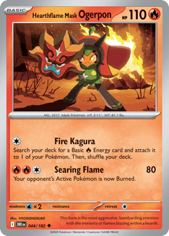 Hearthflame Mask Ogerpon 044/182 Destined Rivals