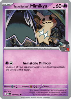 Team Rocket's Mimikyu 087/182 Destined Rivals