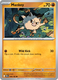 Mankey 090/182 Destined Rivals
