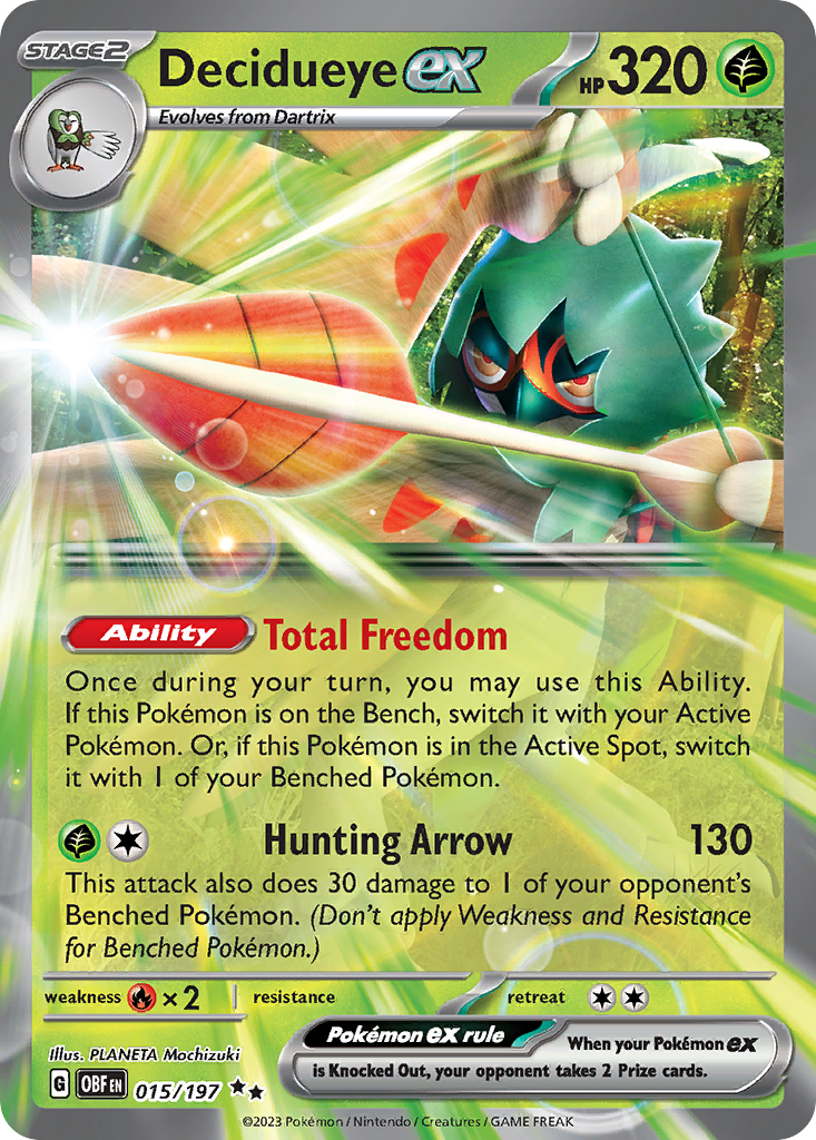Decidueye ex 015/197 Obsidian Flames