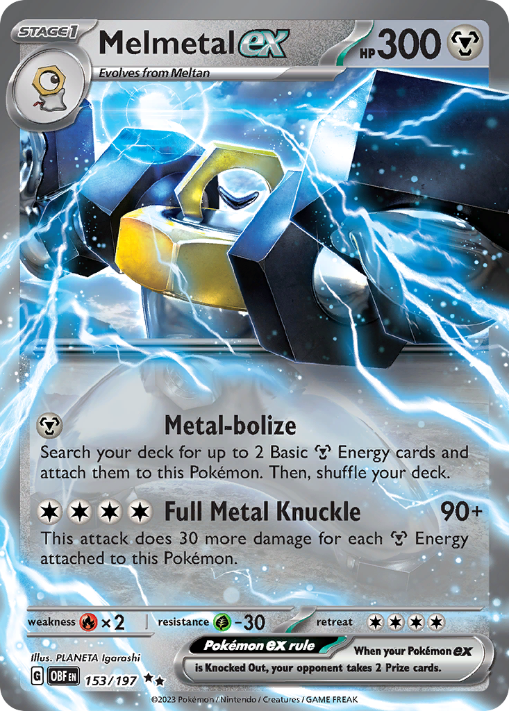 Melmetal ex 153/197 Obsidian Flames