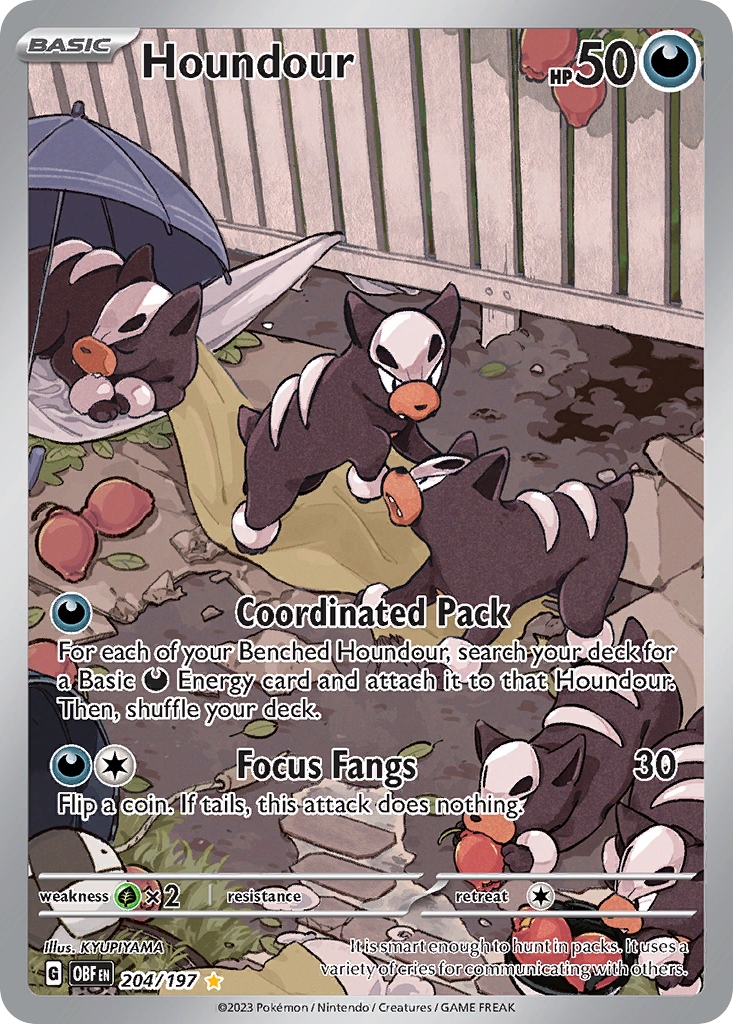 Houndour 204/197 Obsidian Flames