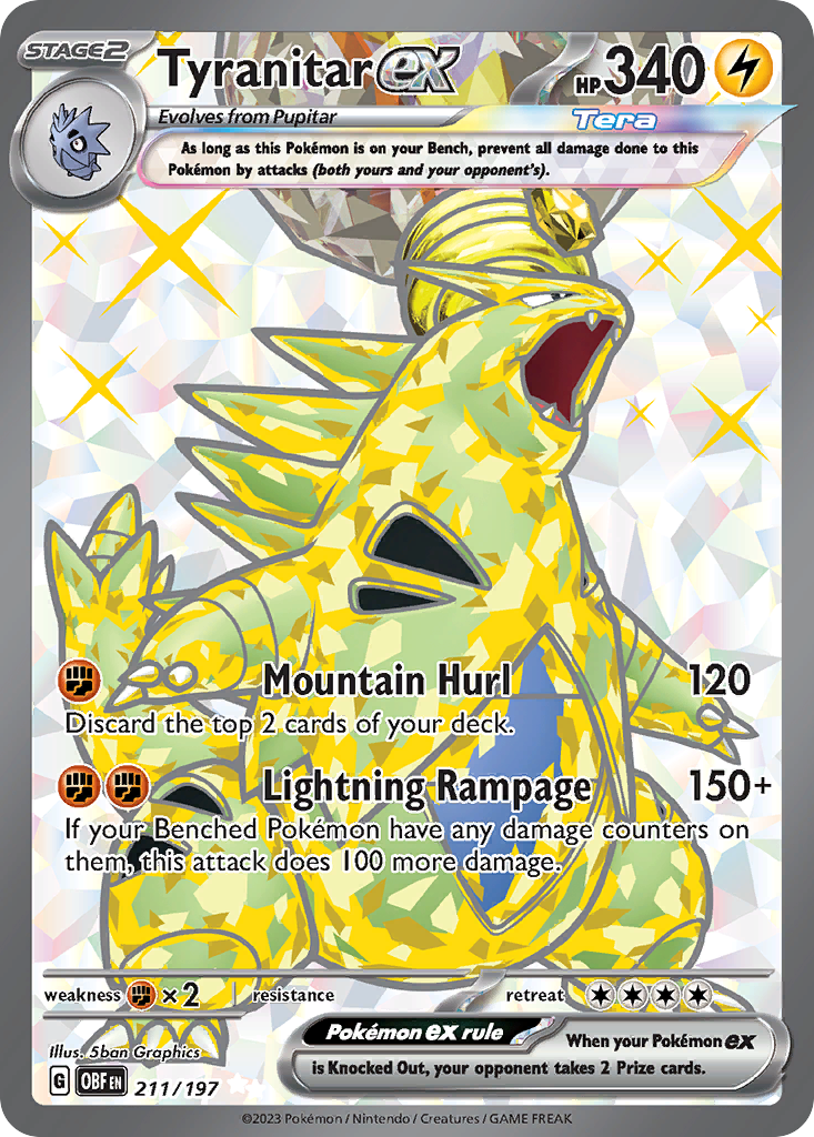 Tyranitar ex 211/197 Obsidian Flames