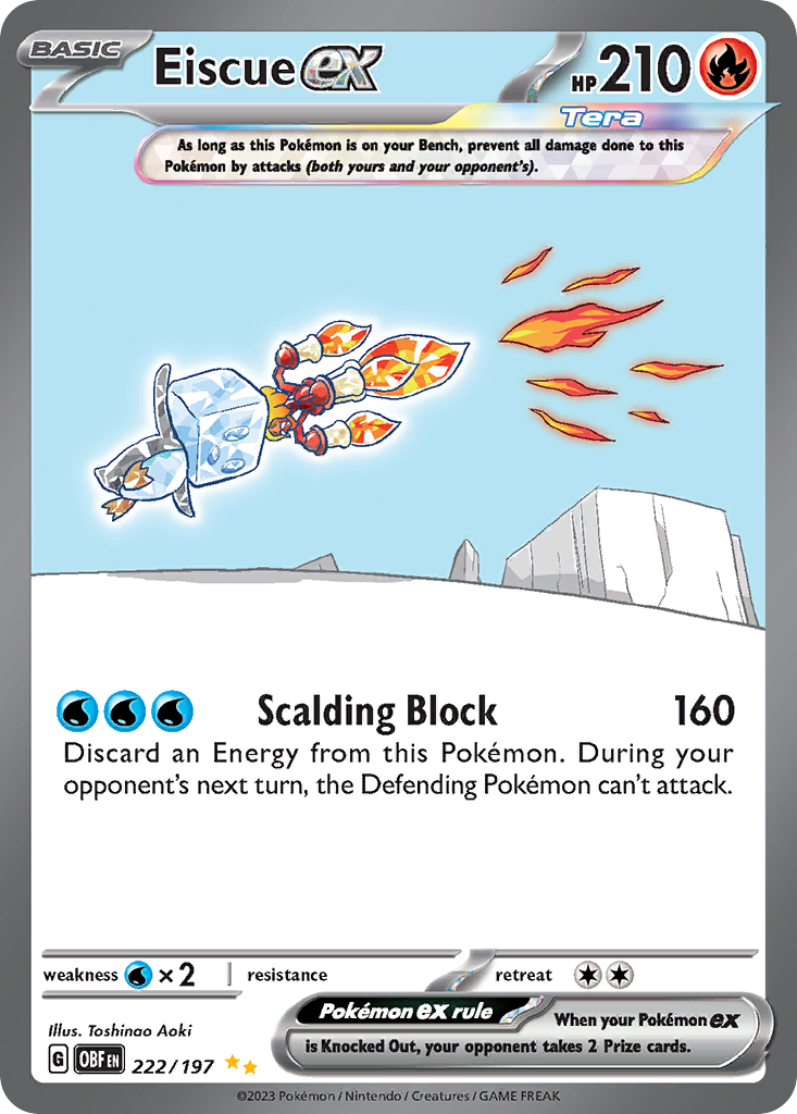 Eiscue ex 222/197 Obsidian Flames
