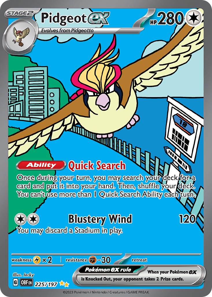 Pidgeot ex 225/197 Obsidian Flames
