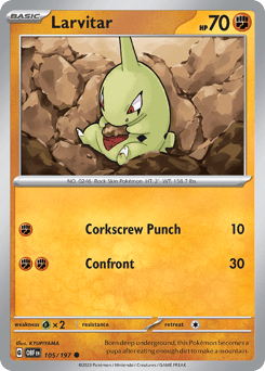 Larvitar 105/197 Obsidian Flames