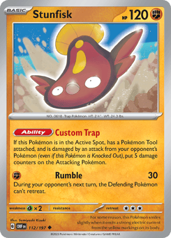 Stunfisk 112/197 Obsidian Flames