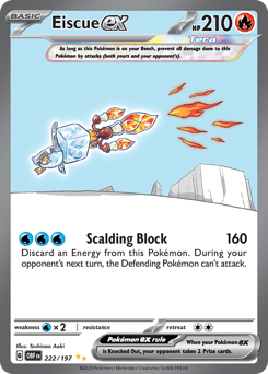 Eiscue ex 222/197 Obsidian Flames