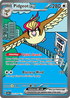 Pidgeot ex 225/197 Obsidian Flames