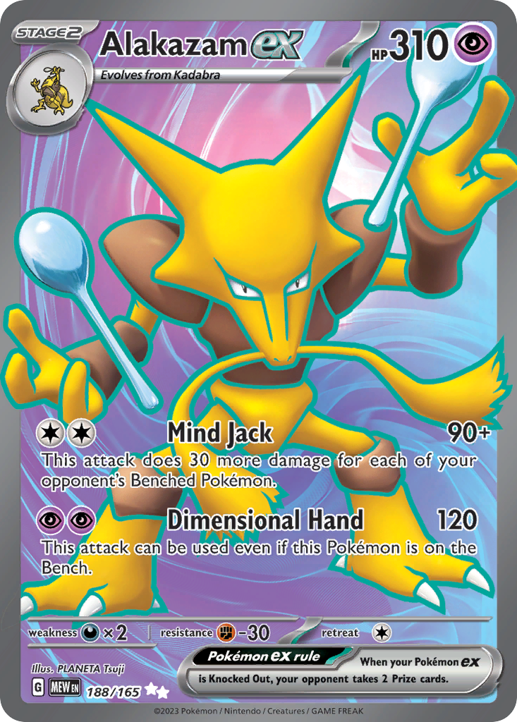Alakazam ex 188/165 151