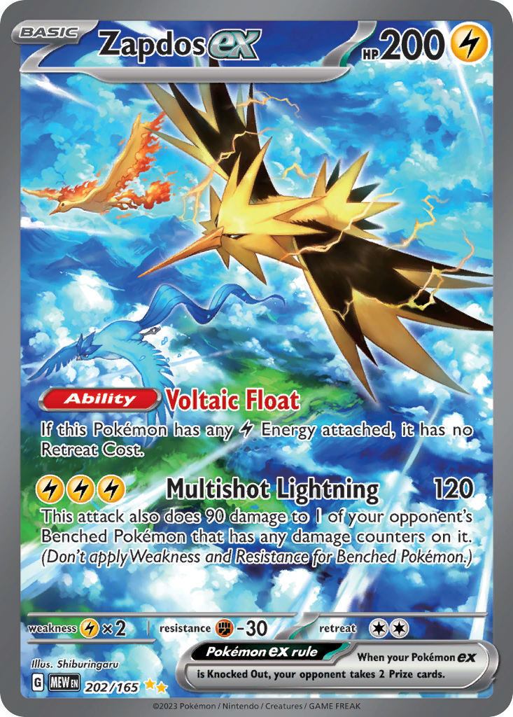Zapdos ex 202/165 151