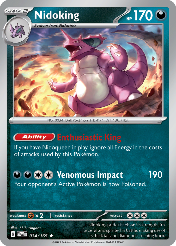 Nidoking 034/165 151