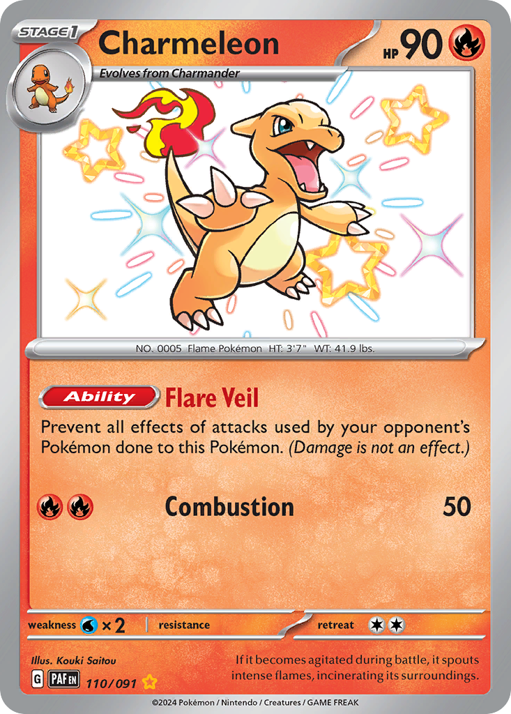 Charmeleon 110/091 Paldean Fates