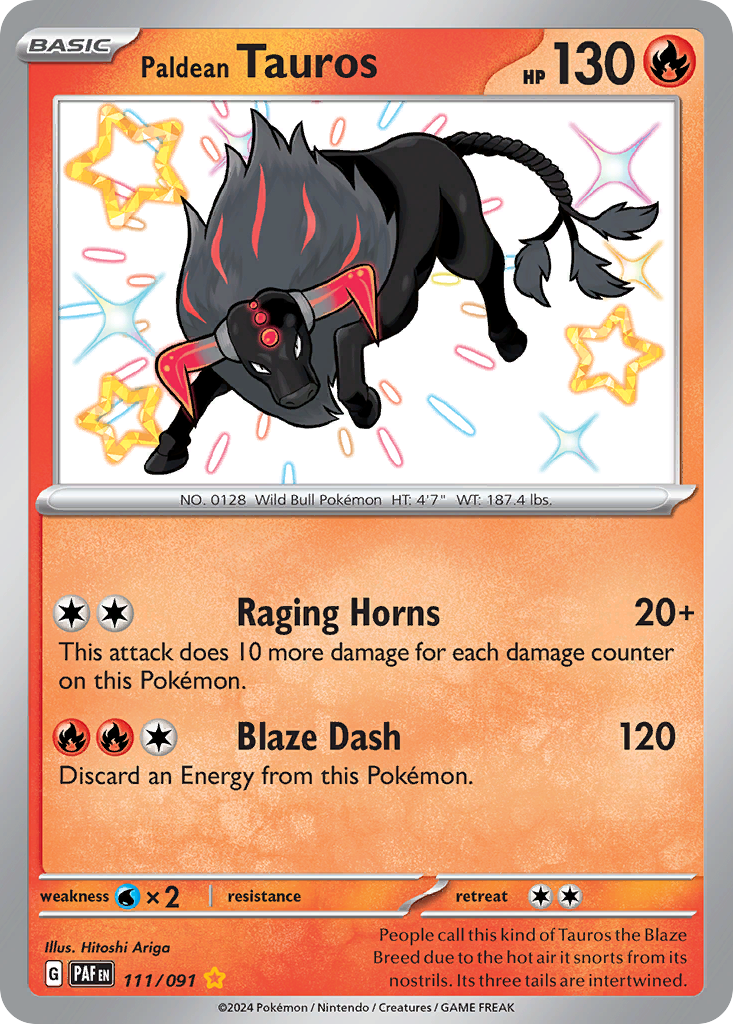 Paldean Tauros 111/091 Paldean Fates