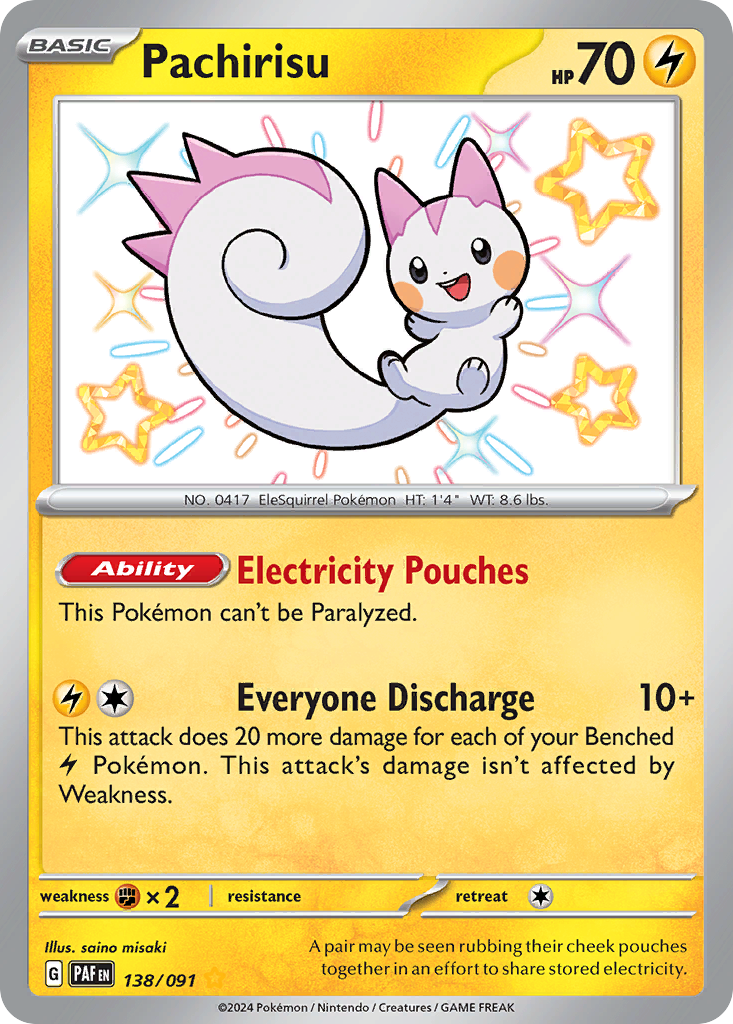 Pachirisu 138/091 Paldean Fates