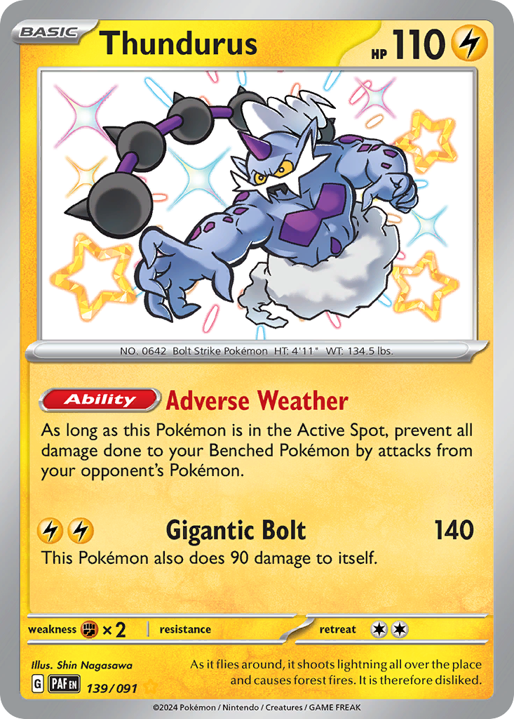 Thundurus 139/091 Paldean Fates