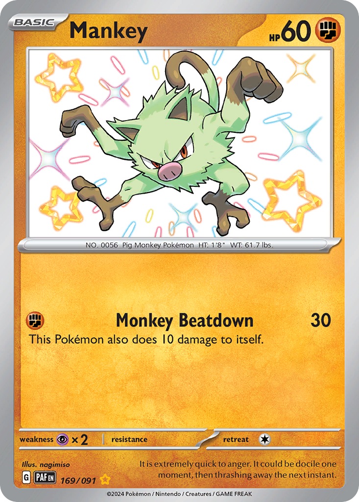 Mankey 169/091 Paldean Fates