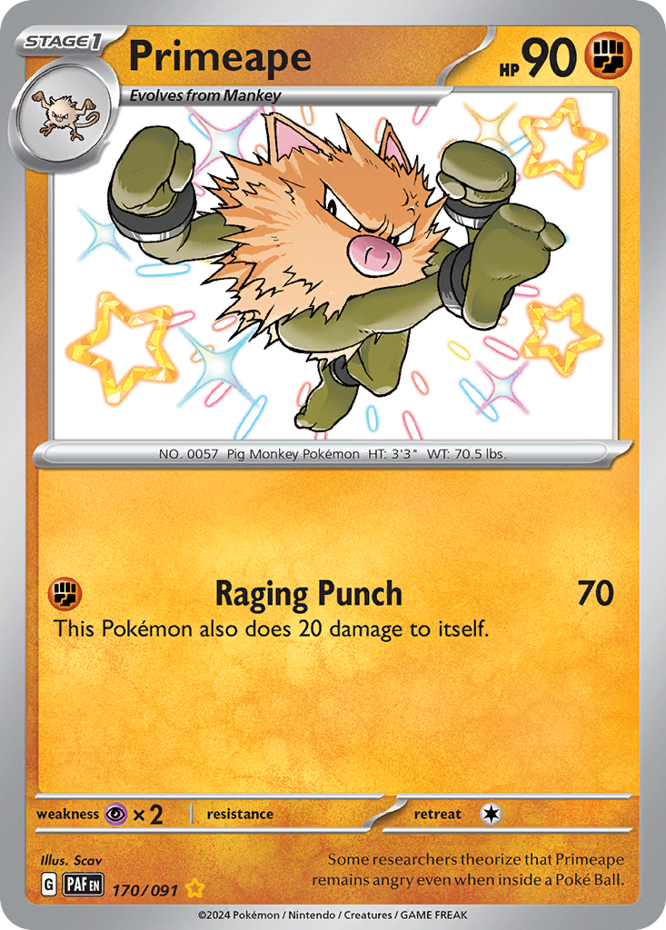 Primeape 170/091 Paldean Fates