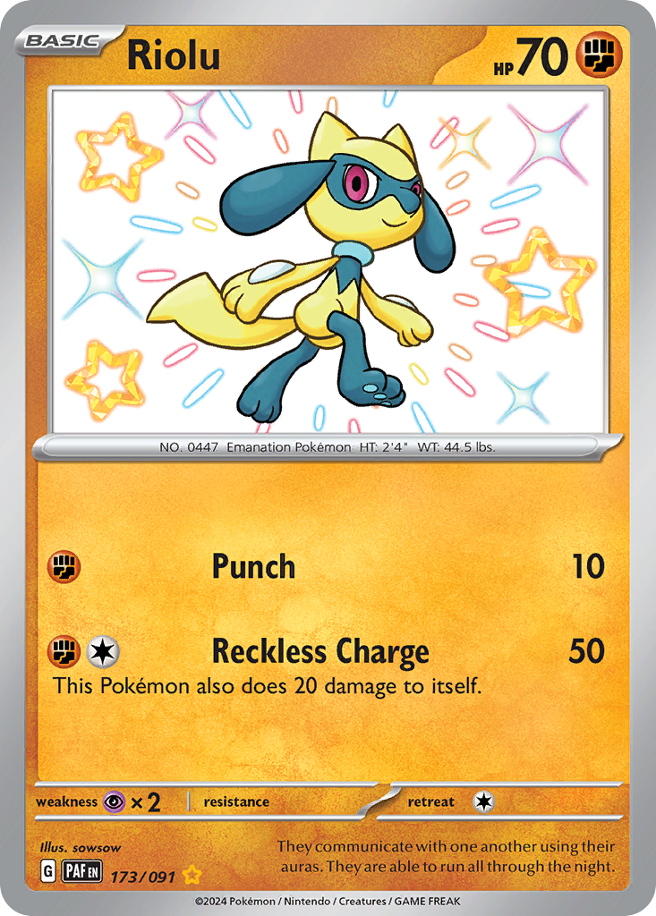 Riolu 173/091 Paldean Fates