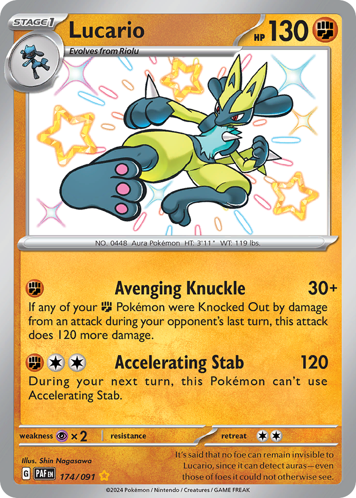 Lucario 174/091 Paldean Fates