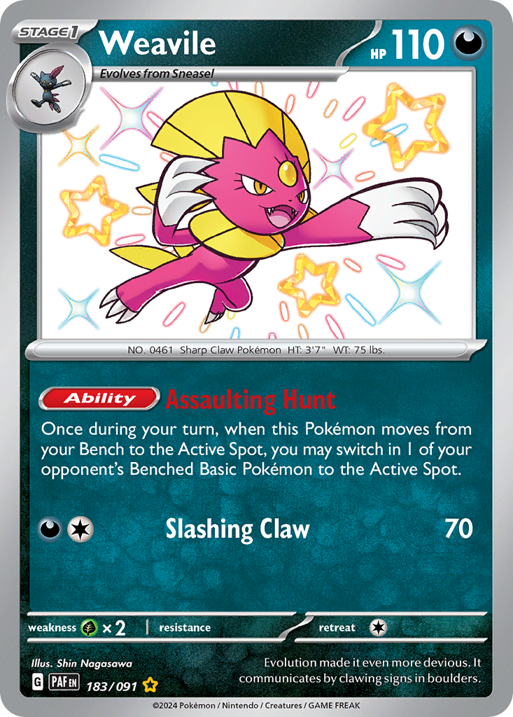 Weavile 183/091 Paldean Fates