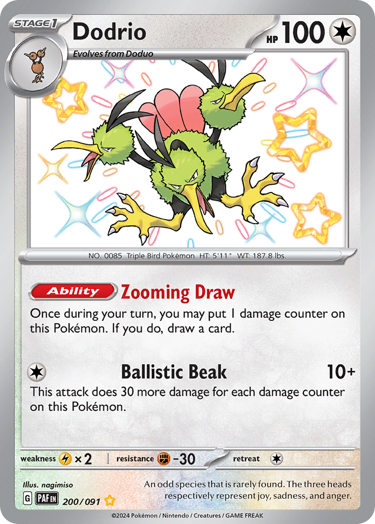 Dodrio 200/091 Paldean Fates