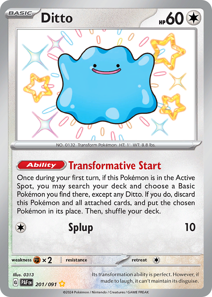 Ditto 201/091 Paldean Fates