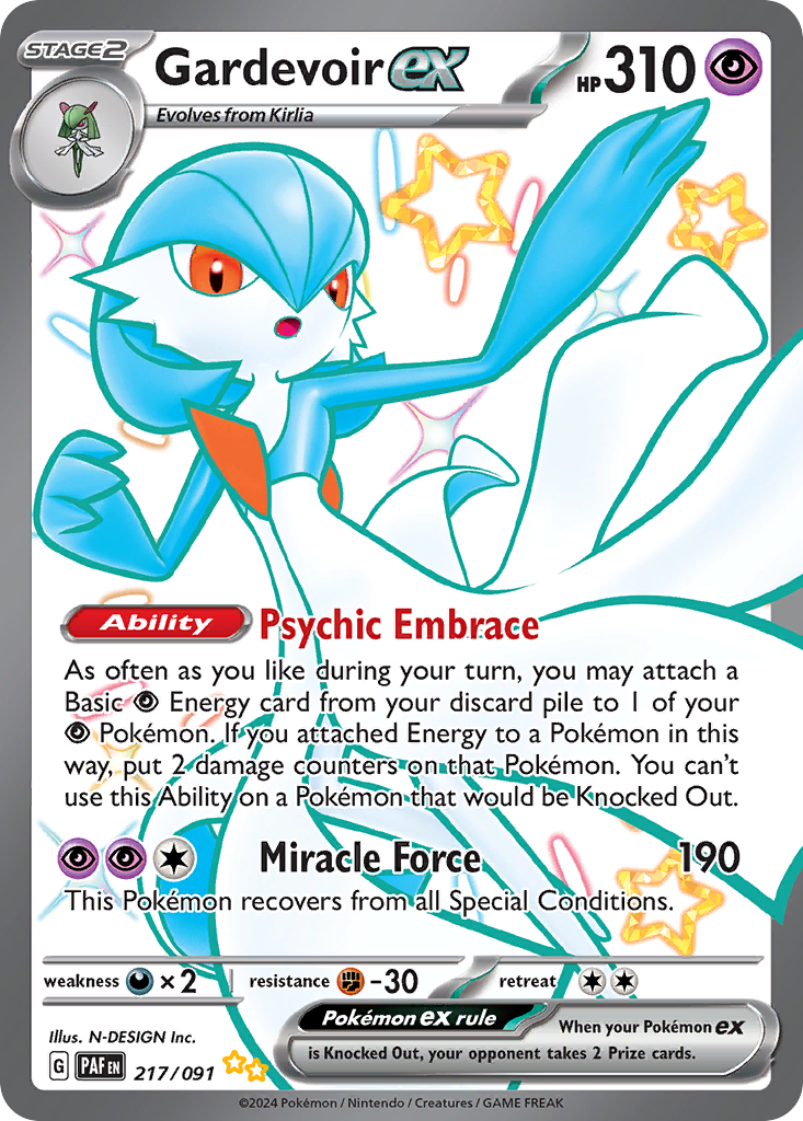 Gardevoir ex 217/091 Paldean Fates