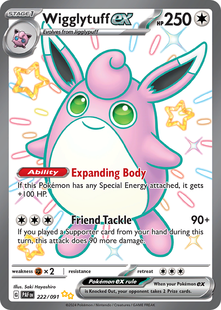 Wigglytuff ex 222/091 Paldean Fates