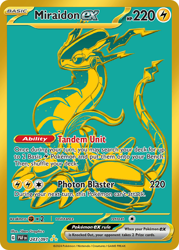 Miraidon ex 243/091 Paldean Fates