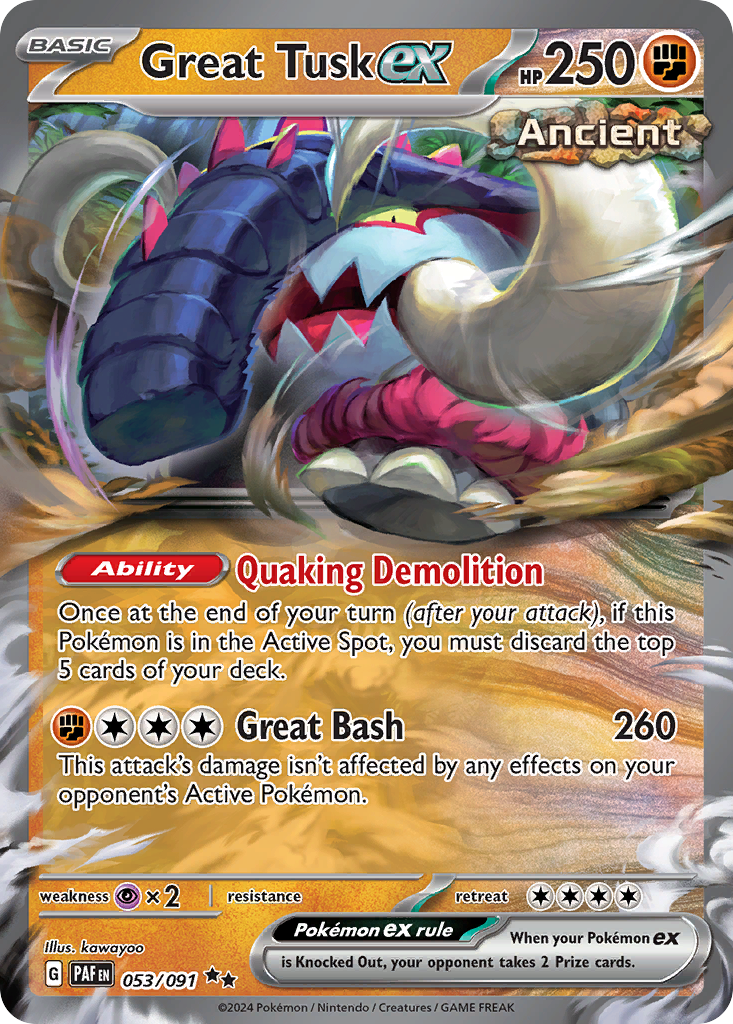 Great Tusk ex 053/091 Paldean Fates
