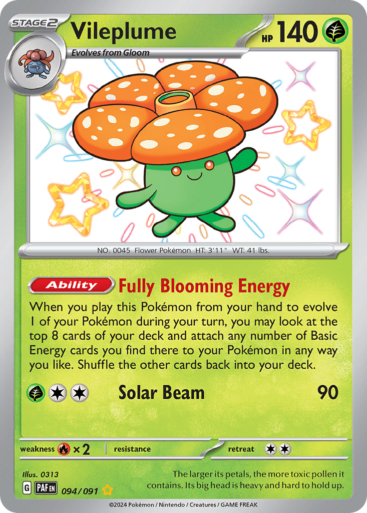Vileplume 094/091 Paldean Fates