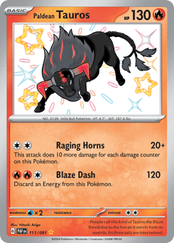 Paldean Tauros 111/091 Paldean Fates