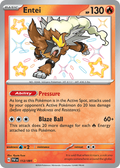 Entei 112/091 Paldean Fates