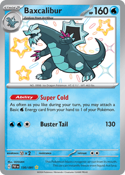 Baxcalibur 130/091 Paldean Fates