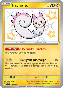Pachirisu 138/091 Paldean Fates