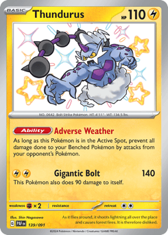 Thundurus 139/091 Paldean Fates