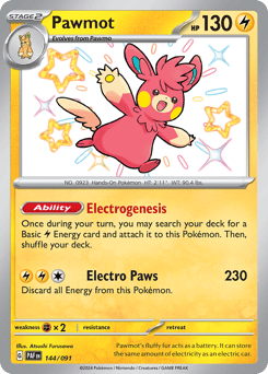 Pawmot 144/091 Paldean Fates