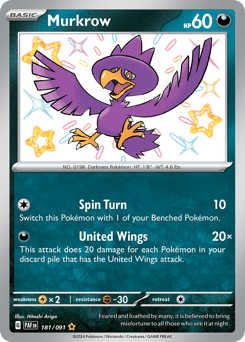 Murkrow 181/091 Paldean Fates