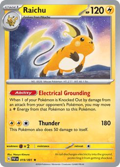 Raichu 019/091 Paldean Fates