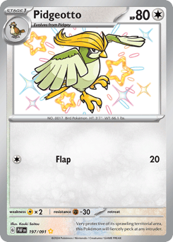 Pidgeotto 197/091 Paldean Fates