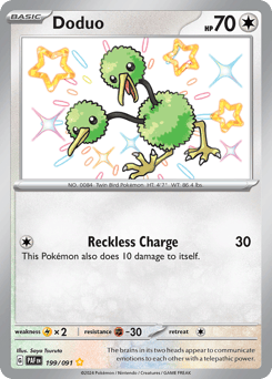Doduo 199/091 Paldean Fates