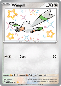 Wingull 203/091 Paldean Fates