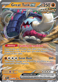 Great Tusk ex 053/091 Paldean Fates