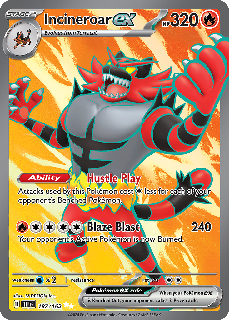 Incineroar ex 187/162 Temporal Forces