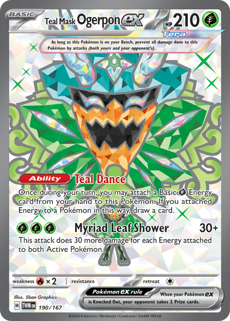 Teal Mask Ogerpon ex 190/167 Twilight Masquerade