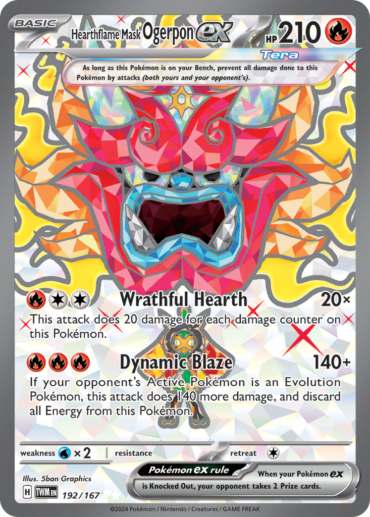 Hearthflame Mask Ogerpon ex 192/167 Twilight Masquerade