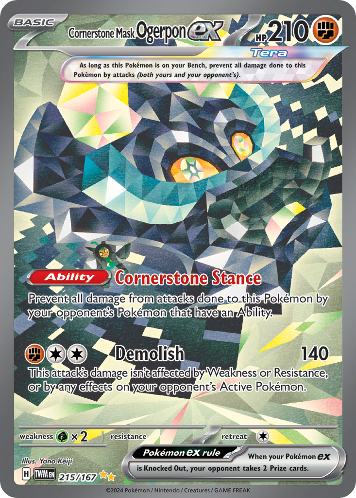Cornerstone Mask Ogerpon ex 215/167 Twilight Masquerade